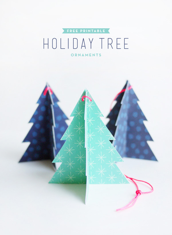 Printable Holiday Tree Ornaments