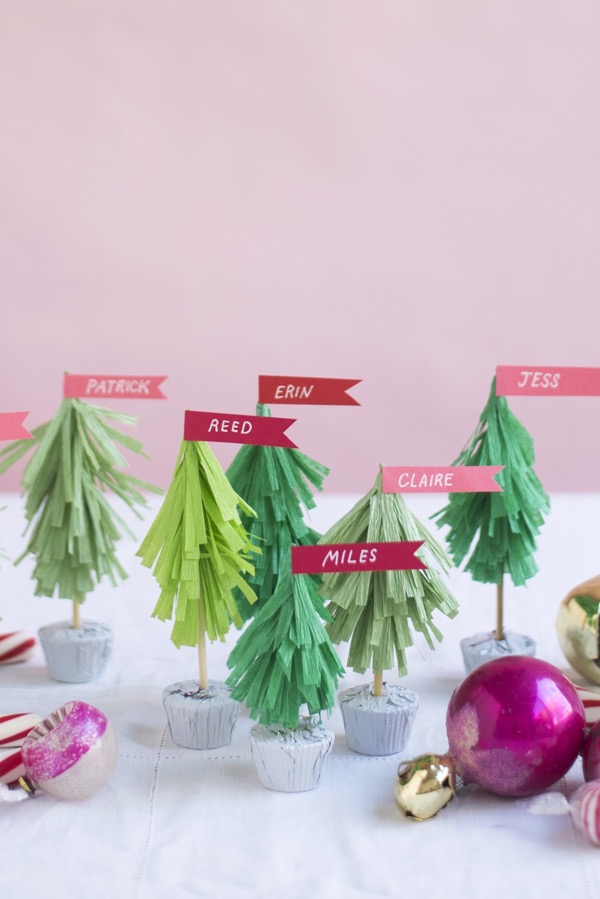Christmas Tree Name Cards DIY