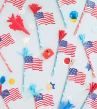 American Flag Pixie Sticks Treats DIY | Oh Happy Day!