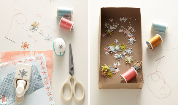 mon makes things: Day 02: DIY Snowflake Garland