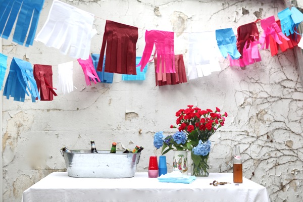 DIY 4TH OF JULY TISSUE PAPER GARLAND