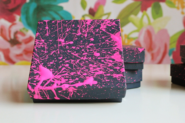 DIY Splatter Painted Gift Wrap for the Holidays