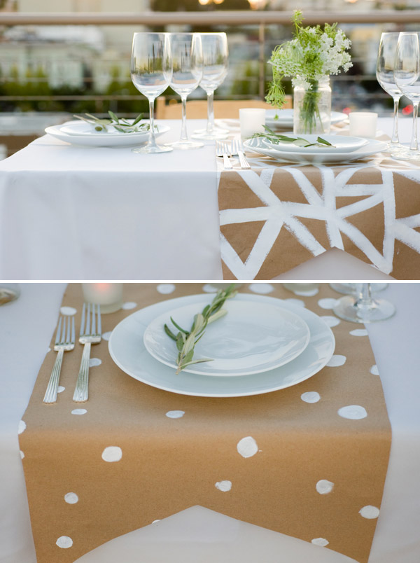 Brown kraft paper clearance table runner