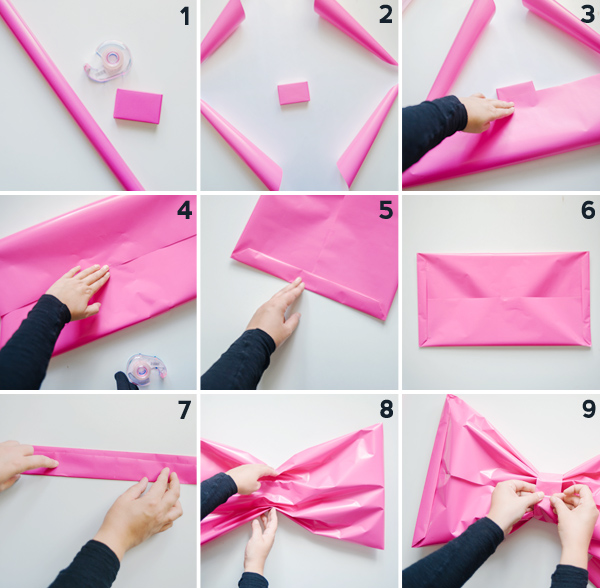 How to Make a Bow Out of Wrapping Paper (3 Different Ways)