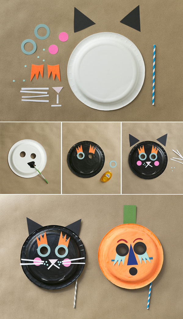 paper plate cat mask