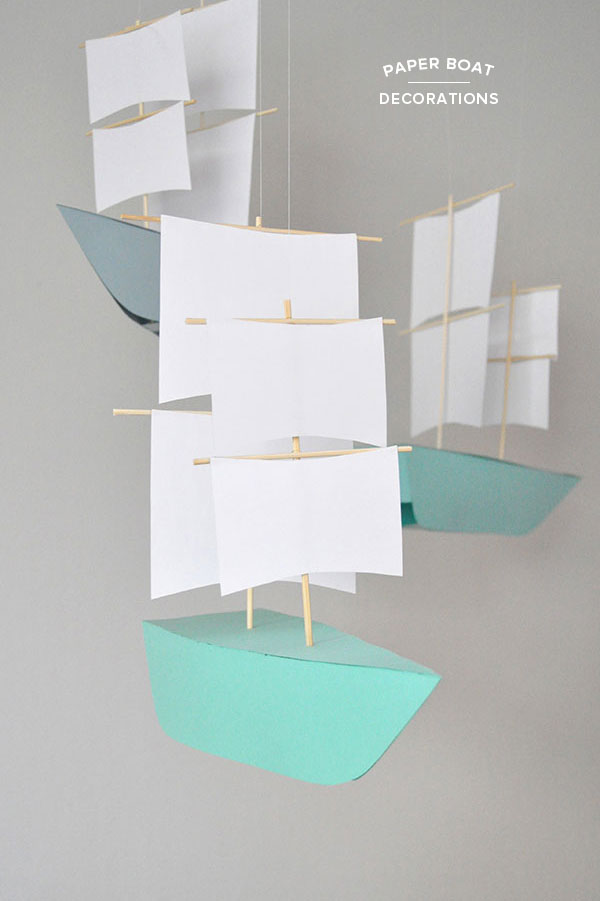 DIY Paper Boat Decorations | Oh Happy Day!