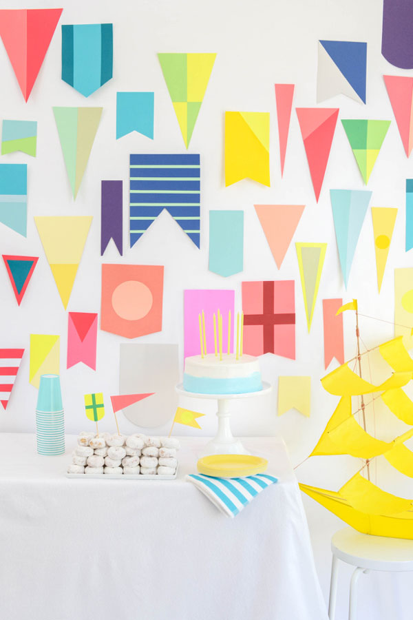 Nautical Paper Flags DIY | Oh Happy Day!