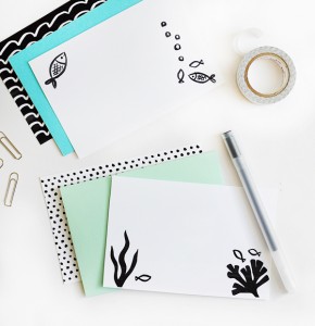 Printable Summer Notecards