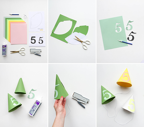 Number Party Hats DIY