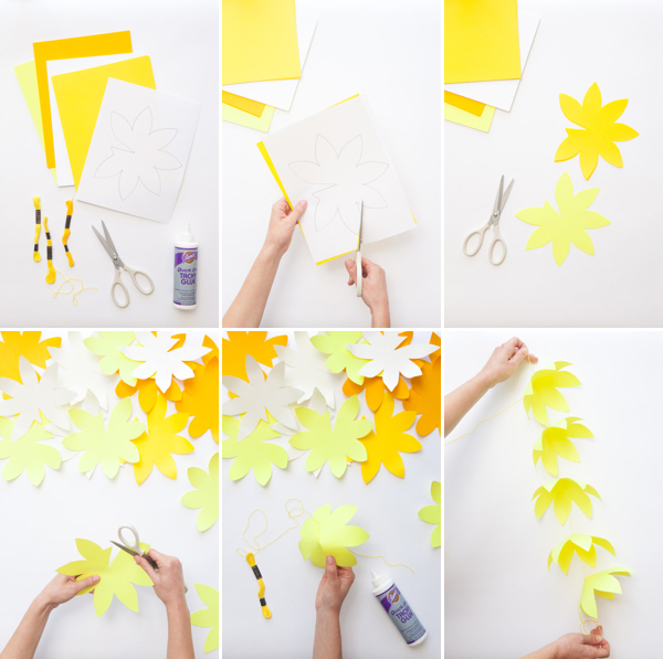 Hanging paper flower best sale garland