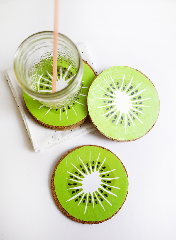 Printable Kiwi Drink Coasters