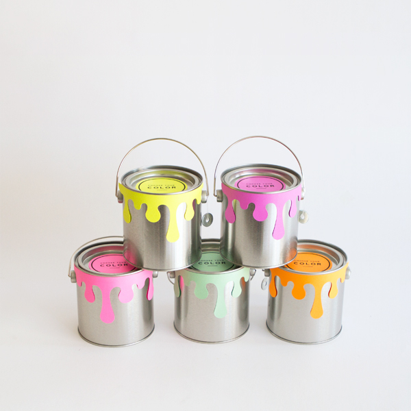 Paint Bucket Favor Containers - 6 Pc.