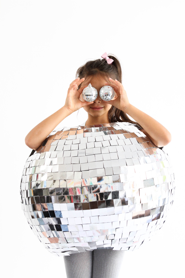 Mirror ball head costume best sale