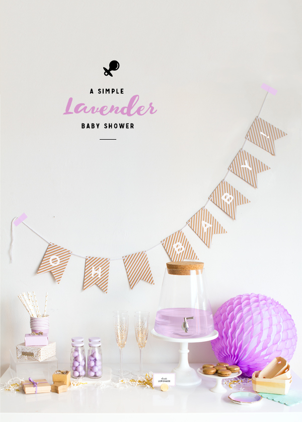 Lavender baby shower store decorations