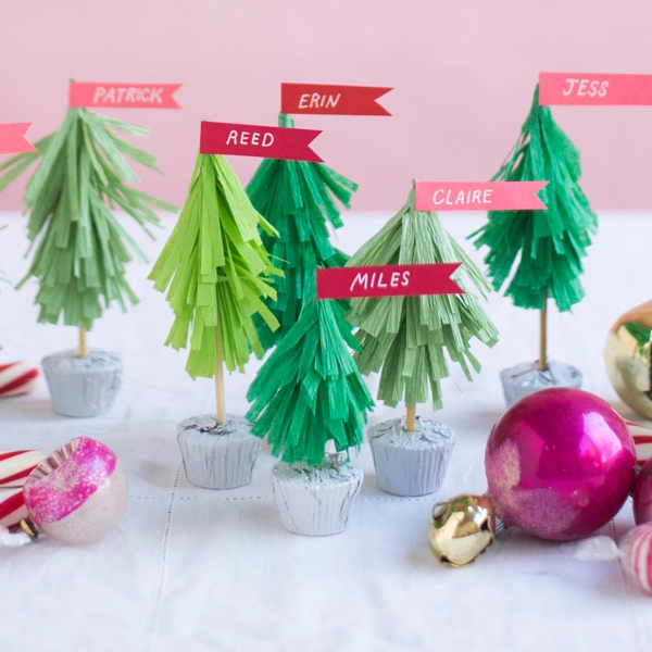 Christmas Tree Name Cards DIY