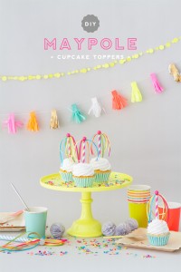 DIY Maypole Cupcake Toppers
