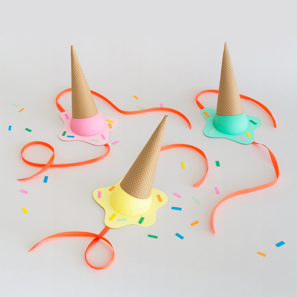 ice cream cone party hat