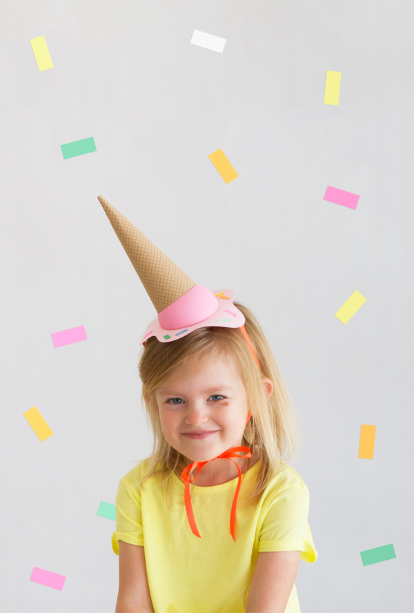 Diy Melting Ice Cream Party Hats