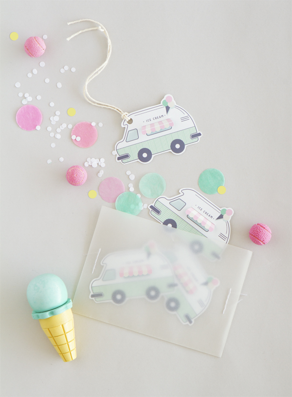 Free Printable Ice-Cream Truck Gift Tags