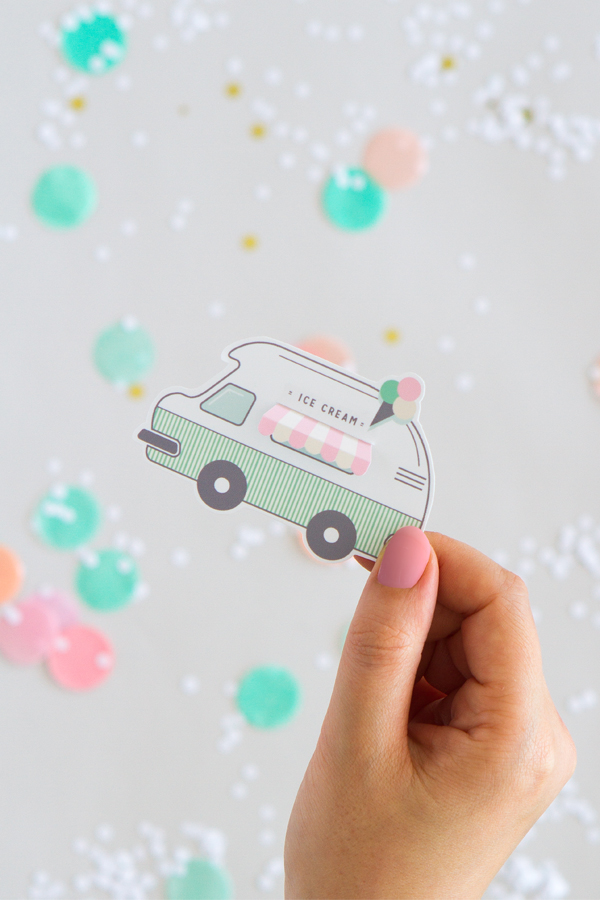 Free Printable Ice-Cream Truck Gift Tags