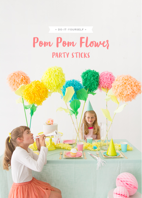 Tissue Paper Pom-pom Flowers, Kids' Crafts