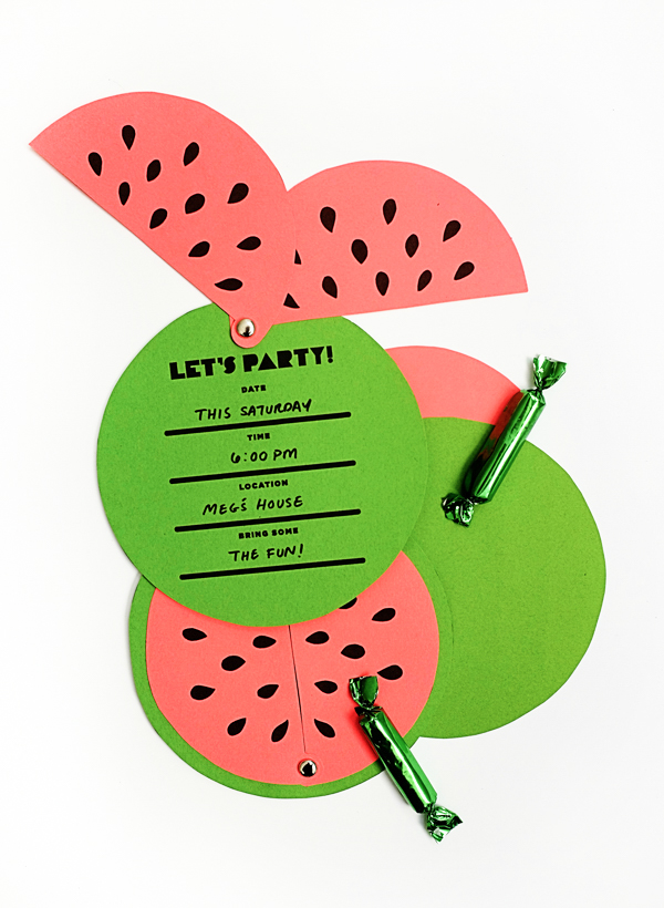 Printable Watermelon Invites