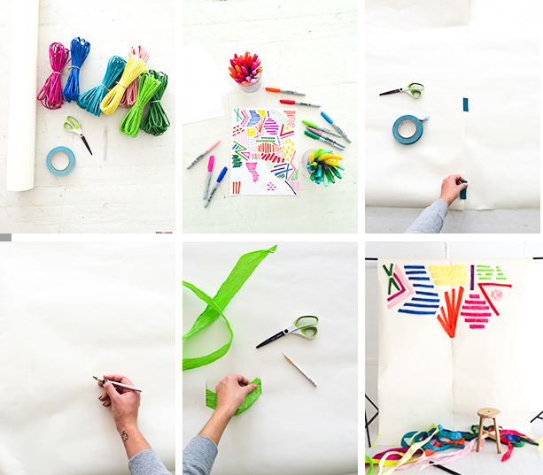 Embroidered Paper Backdrop | Oh Happy Day!