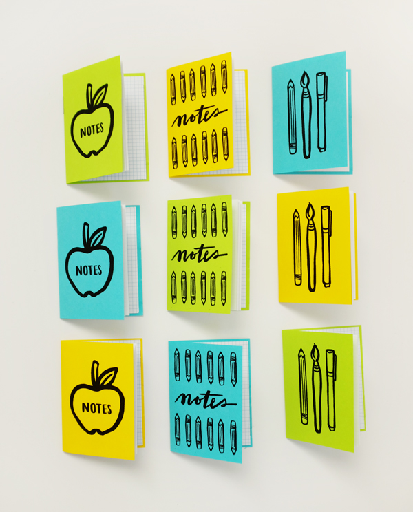 printable back to school mini notebooks