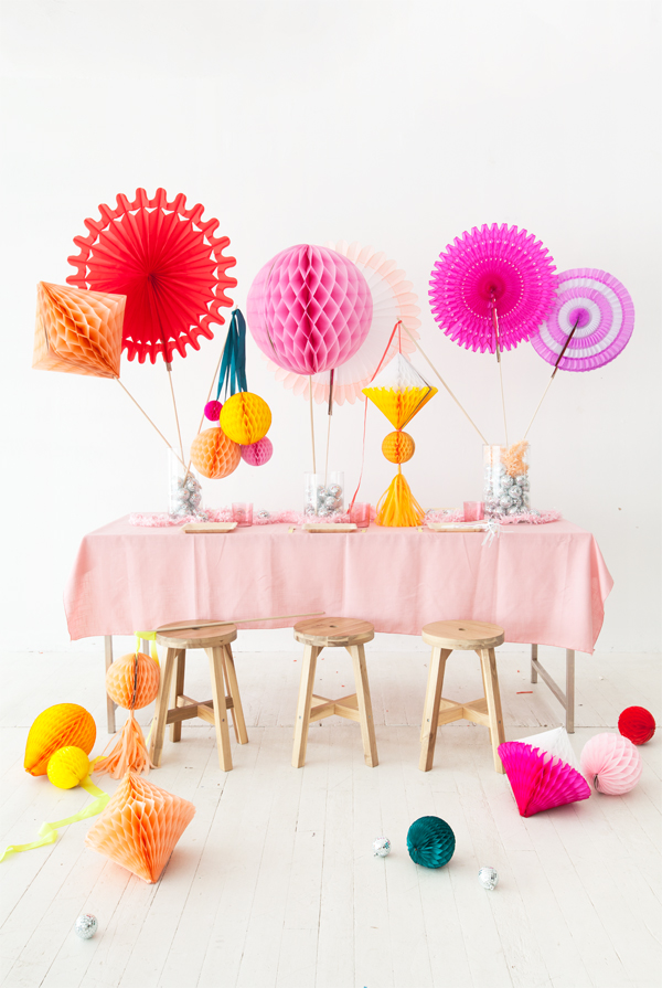 How to make Giant Party Decor, using Honeycomb balls. · The Glitzy Pear