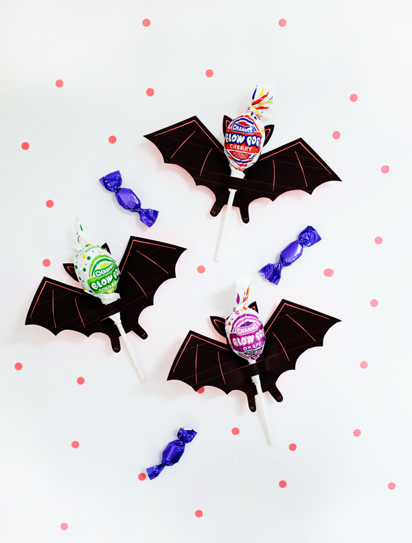 Printable Bat Lollipop Holder