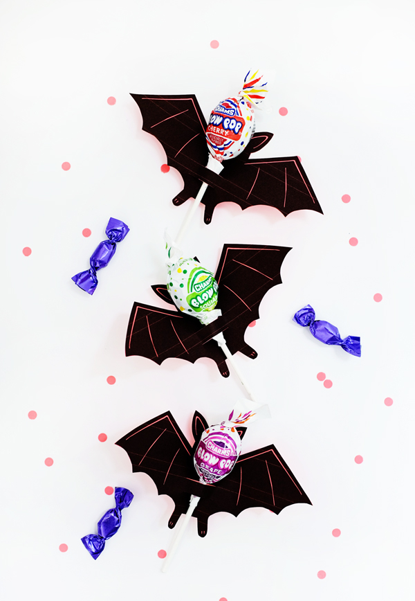 Printable Bat Lollipop Holder