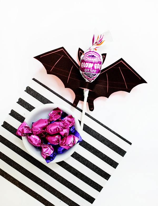 Printable Bat Lollipop Holder