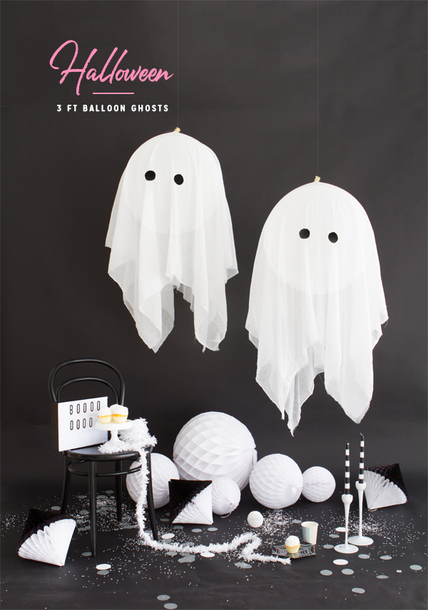 DIY Giant Balloon Ghosts