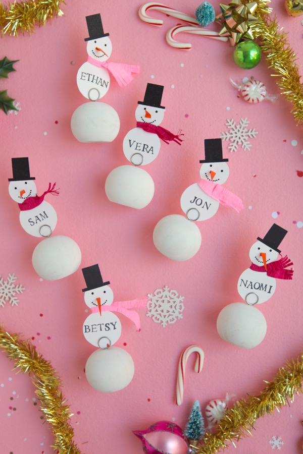 Easy Snowman Holiday Decoration - Happiness is Homemade