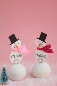 Snowman Place Cards DIY