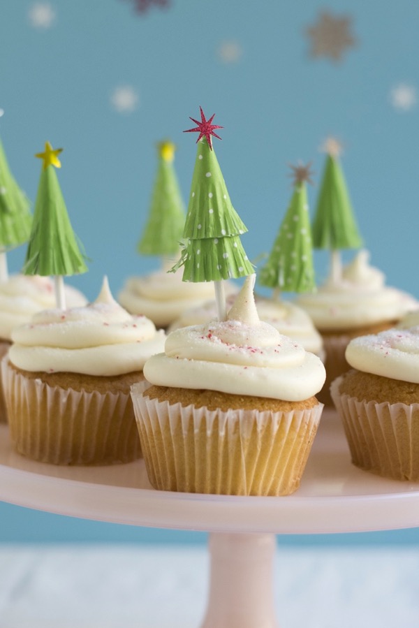 Cupcake Liner Tree Toppers DIY