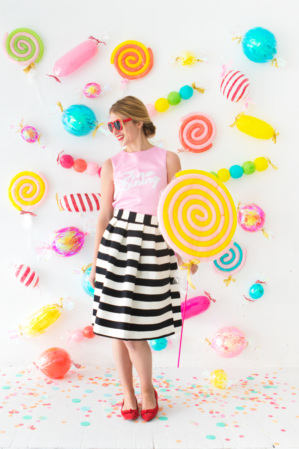 Candy Balloon Party Backdrop