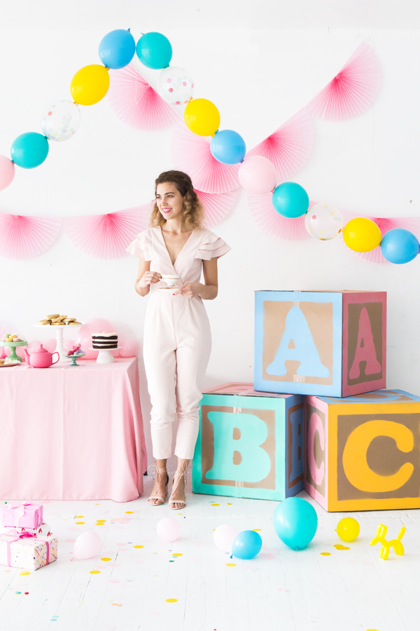 giant blocks for baby shower