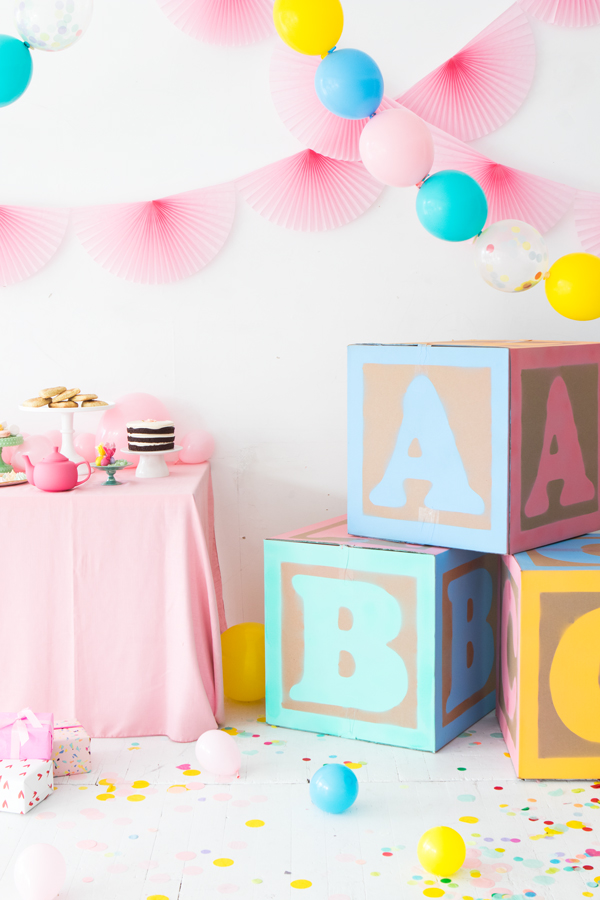 large alphabet blocks for baby shower