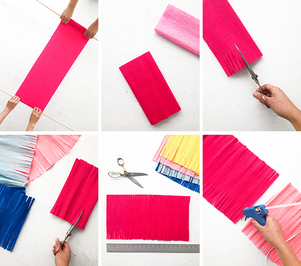 DIY Tutorial: Colorful Tissue Fringe Garland // Hostess with the Mostess®