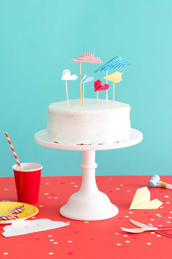 Airplane Birthday Party Craft - Paper and Cake