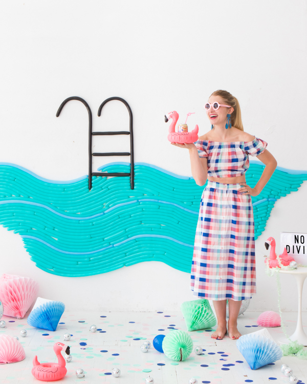 Pool Party Balloon Wall | Oh Happy Day!