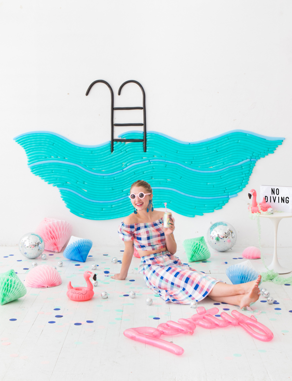 Pool Party Balloon Wall | Oh Happy Day!