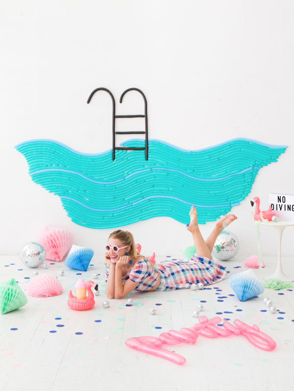 Pool Party Balloon Wall | Oh Happy Day!