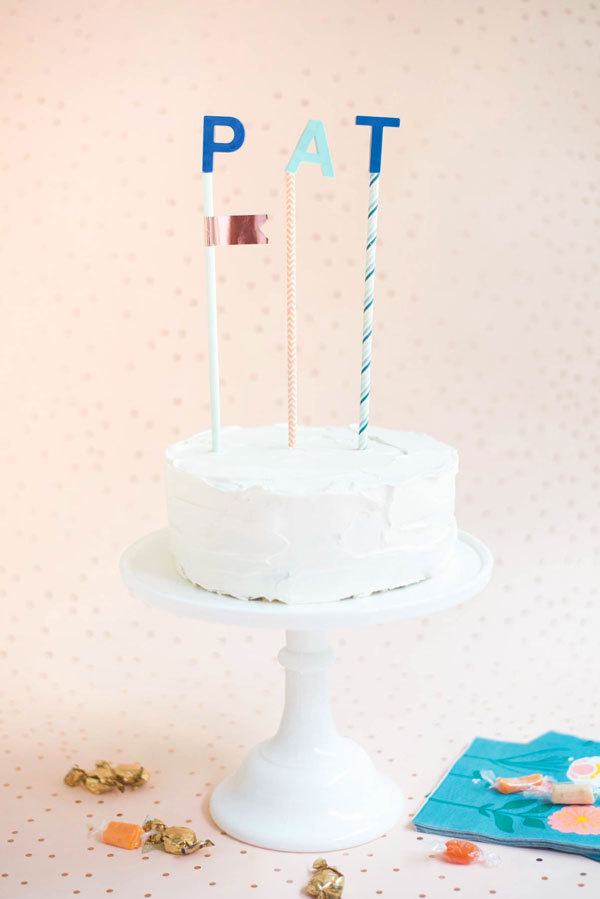 Name Cake Toppers DIY | Oh Happy Day!