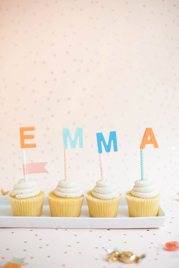 Name Cake Toppers DIY | Oh Happy Day!