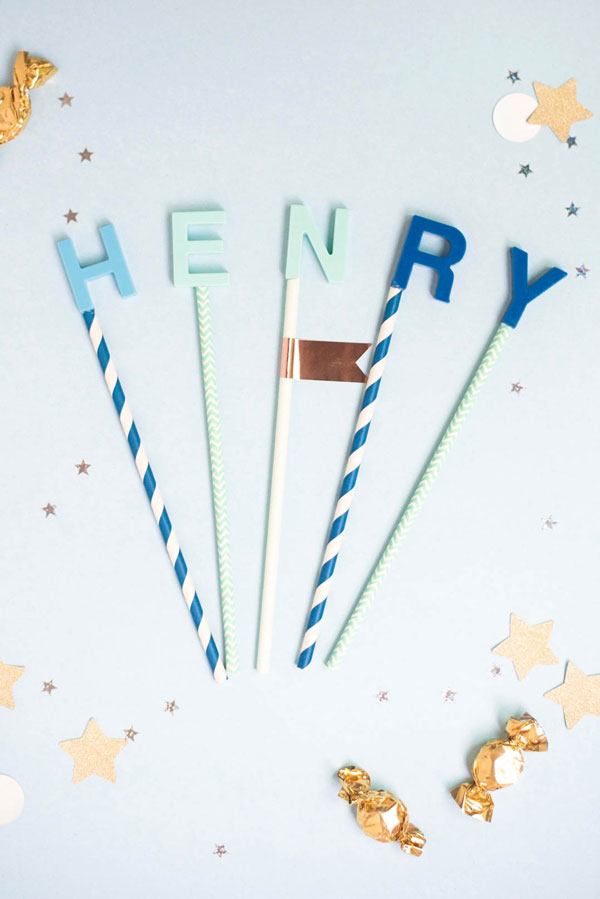 Name Cake Toppers DIY | Oh Happy Day!