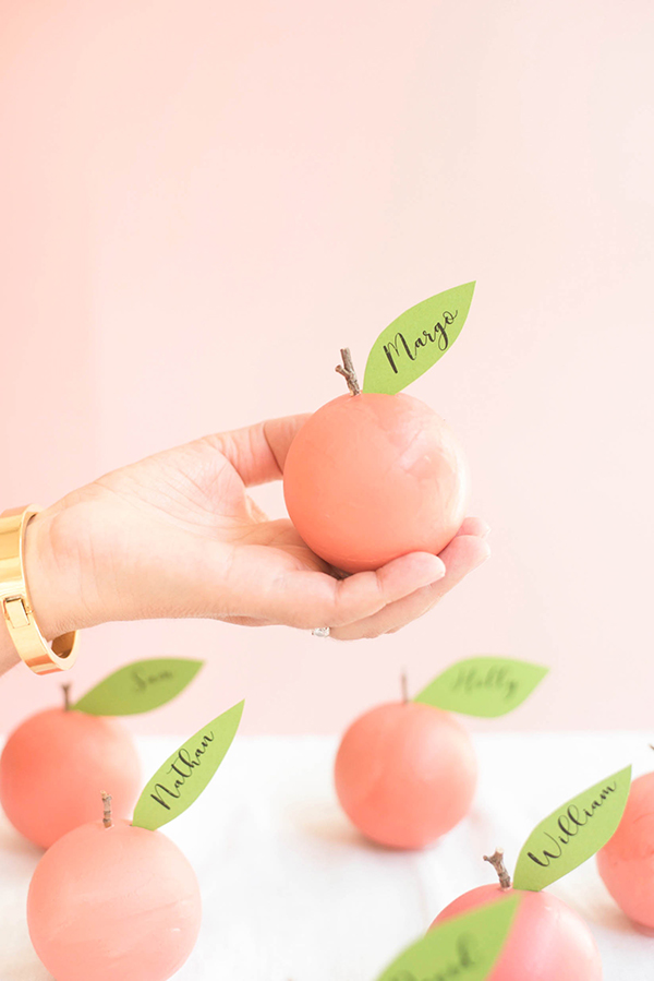 Peach Place Cards DIY | Oh Happy Day!