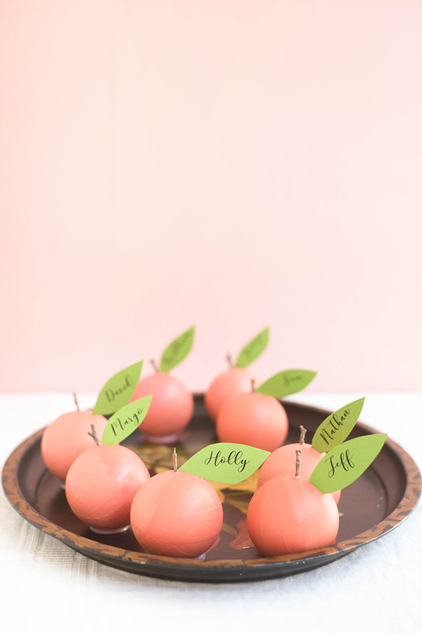 Peach Place Cards DIY | Oh Happy Day!