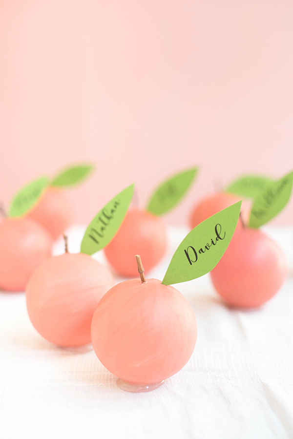 Peach Place Cards DIY | Oh Happy Day!